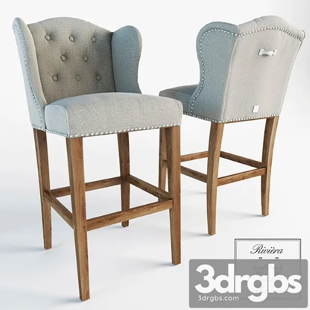 Bar Stool Keith Lowback Riviera Maison 3D Model Download