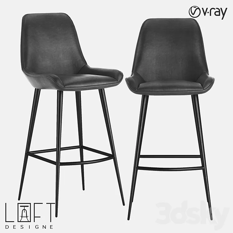 Bar stool LoftDesigne 4034 model 3D Model Bar stool LoftDesigne 4034 model 3D Model