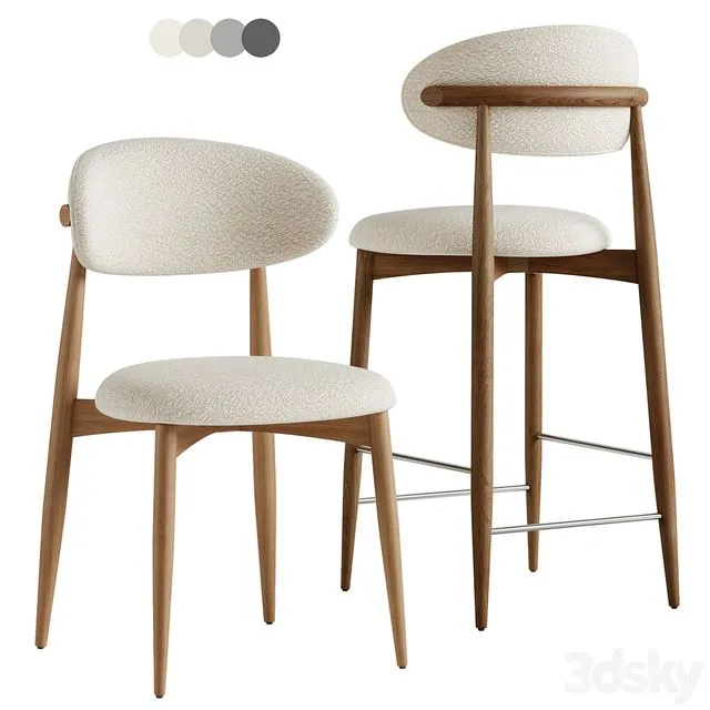 Bar stool Lucas Mob 3D Model