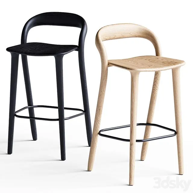 Bar stool Lugano 3D Model Bar stool Lugano 3D Model
