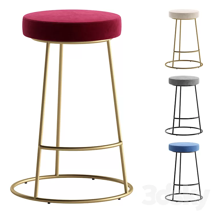Bar Stool MACLAINE by Cazarina Interiors 4 Colors Version\/Барный Стул МАКЛЕЙН 3D Model Free Download
