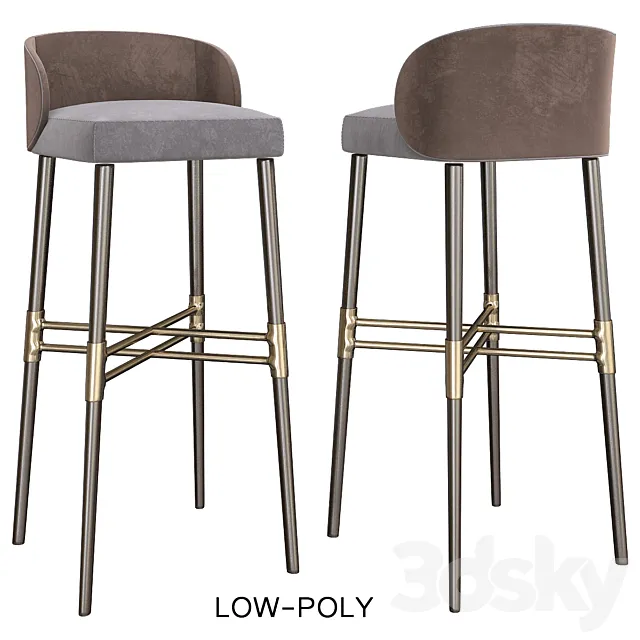 Bar Stool – Minotti 3D Model