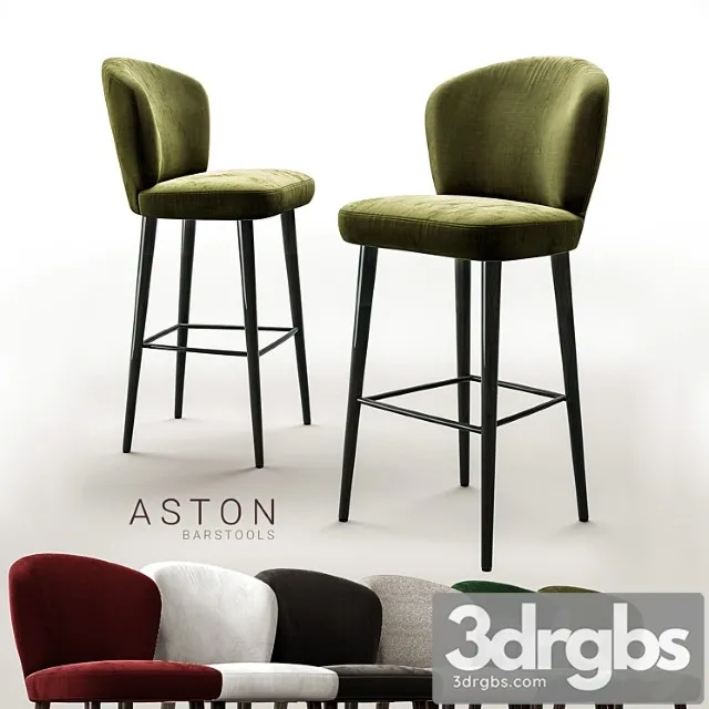 Bar stool minotti aston 2 3D Model Download