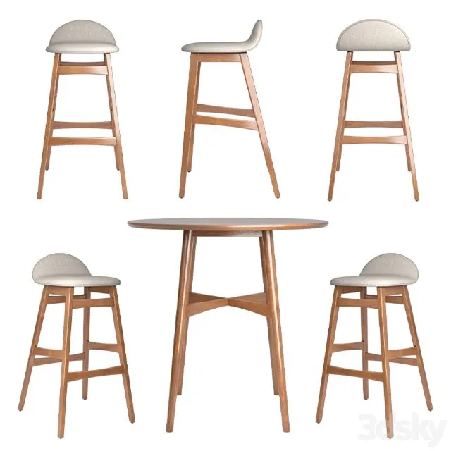 Bar Stool Miriam 3D Model