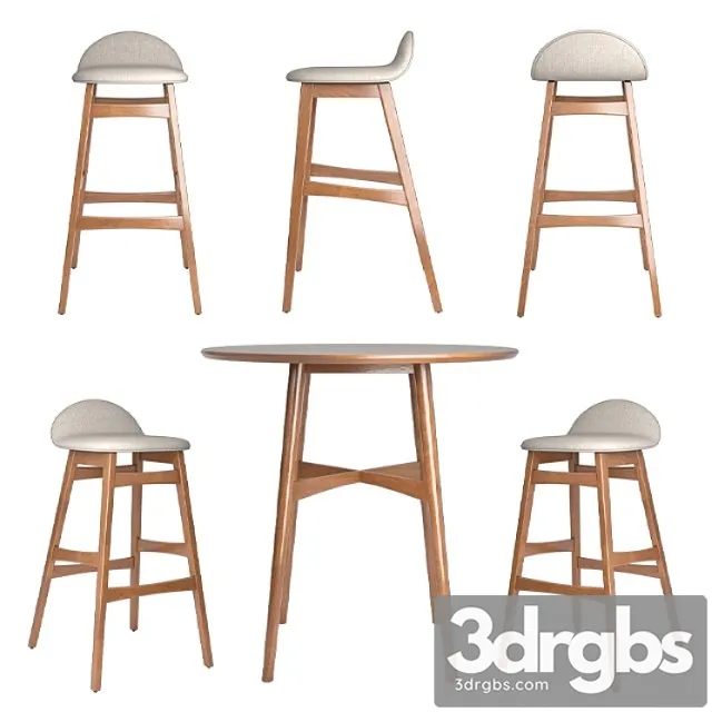 Bar Stool Miriam 3D Model Download