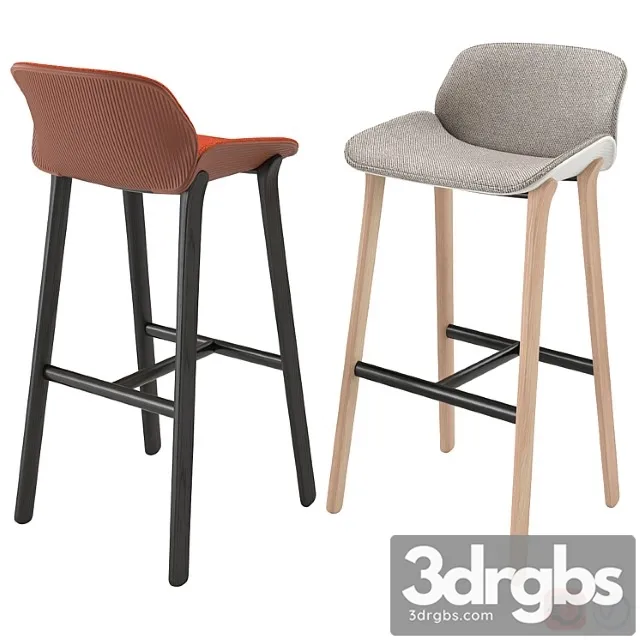 Bar stool nuez bq2775 by andreu world 2 3D Model Download