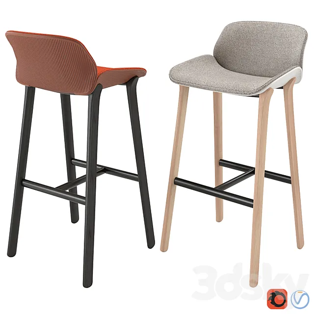 Bar Stool Nuez BQ2775 by Andreu World 3DModel Bar Stool Nuez BQ2775 by Andreu World 3DModel