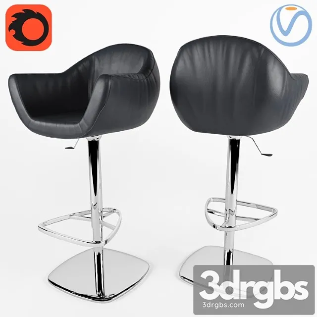 Bar stool piquet 2 3D Model Download