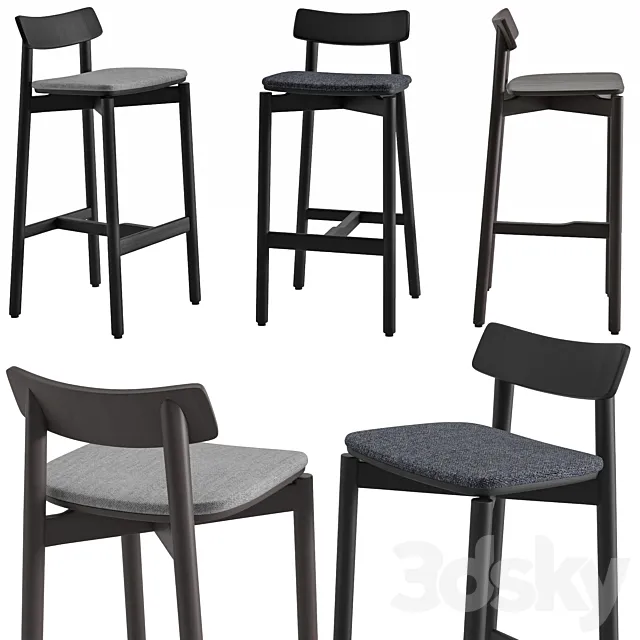 Bar Stool Rib 16 3D Model