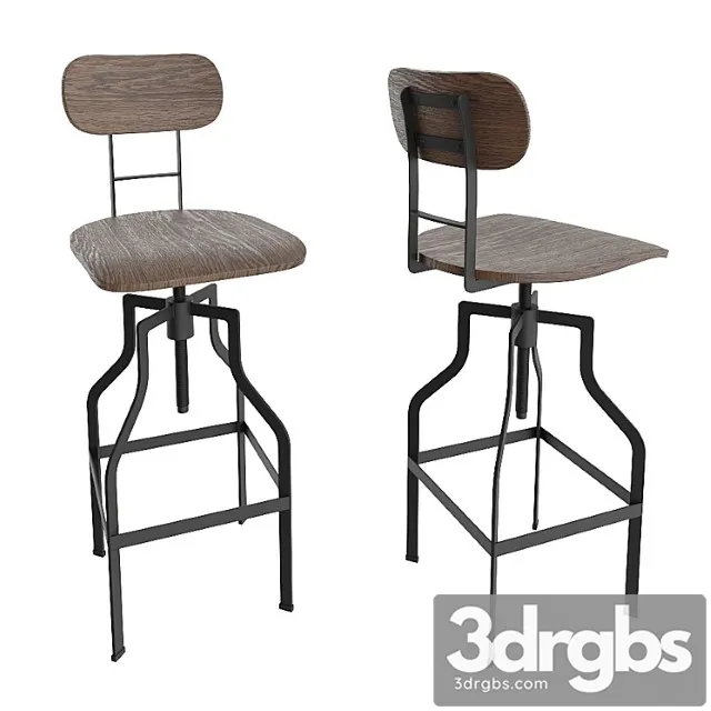Bar stool signal drop. 2 3D Model Download