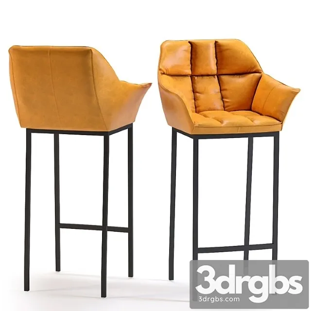 Bar stool thinktank quattro brown 2 3D Model Download