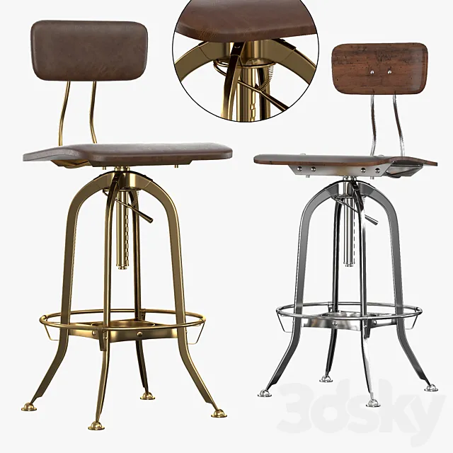 Bar stool TOLEDO 3D Model Bar stool TOLEDO 3D Model