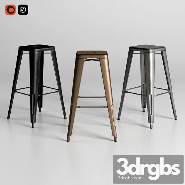Bar stool tolix 2 3D Model Download