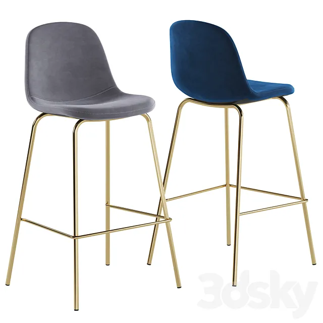 Bar stool Valencia 3D Model Bar stool Valencia 3D Model