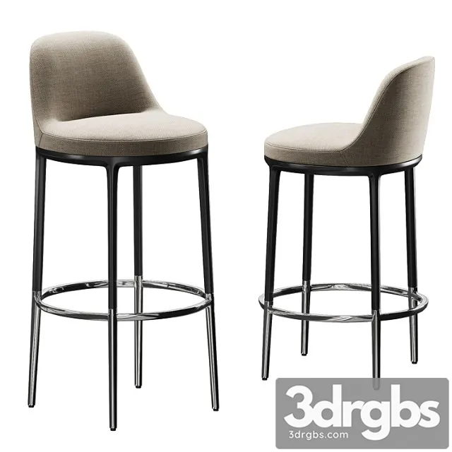 Bar stools b & b maxalto caratos 2 3D Model Download