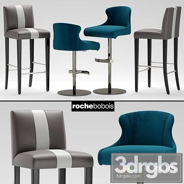 Bar Stools Chair Set 3D Model Download Bar Stools Chair Set 3D Model Download