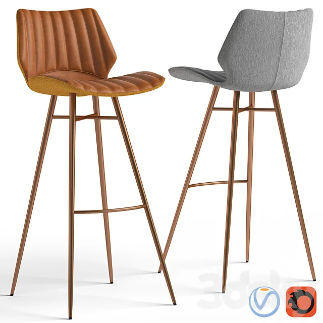 Bar Stools Loftdesigne 2695 2696 3D Model