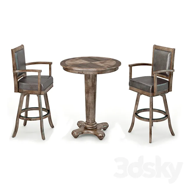 Bar table and chair 3DModel