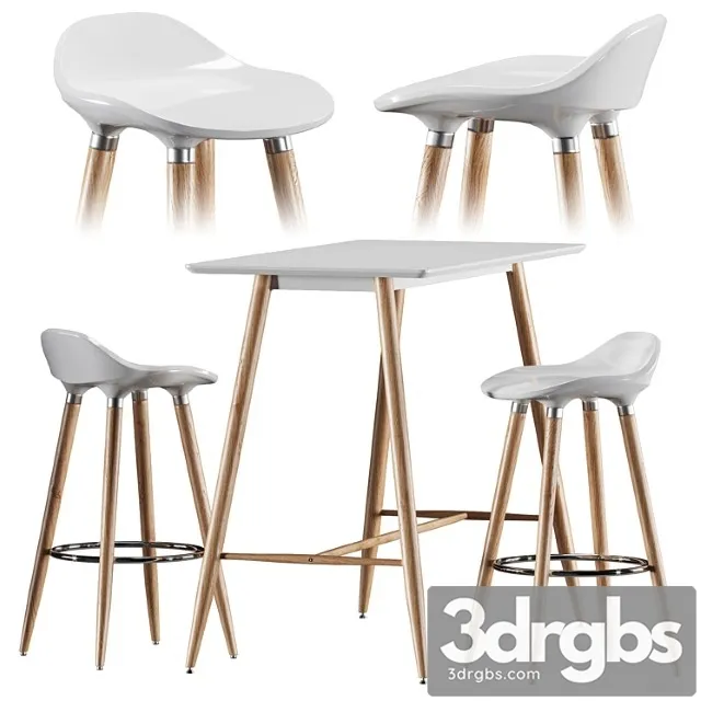 Bar Table and Chair Jysk Bryne Bessho 3D Model Download Bar Table and Chair Jysk Bryne Bessho 3D Model Download