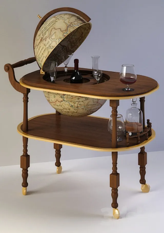 bar table-globe 3DModel