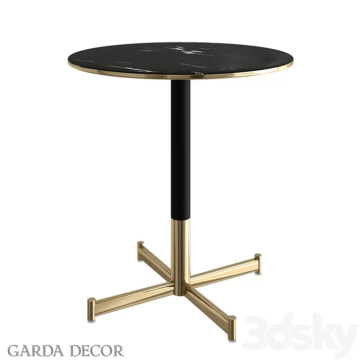BAR TABLE MARBLE GLASS / BLACK METAL 46AS-BT5345-BL Garda Decor 3D Model BAR TABLE MARBLE GLASS / BLACK METAL 46AS-BT5345-BL Garda Decor 3D Model