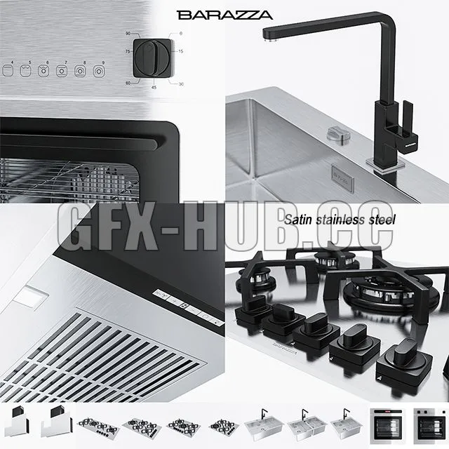 BARAZZA COLLECTIONS UNIQUE (Satin stainless steel) 3D Model