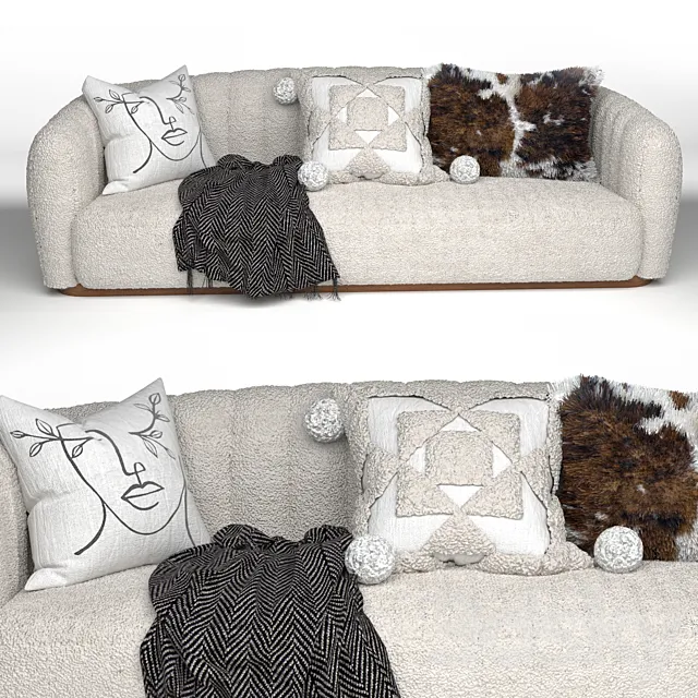 barba sofa fogia 3DModel