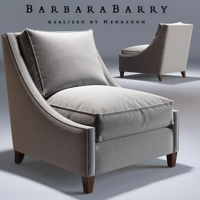 Barbara Barry _Curved Back Lounge Chair_No. 883-33 _Occasional Chair 3D Model