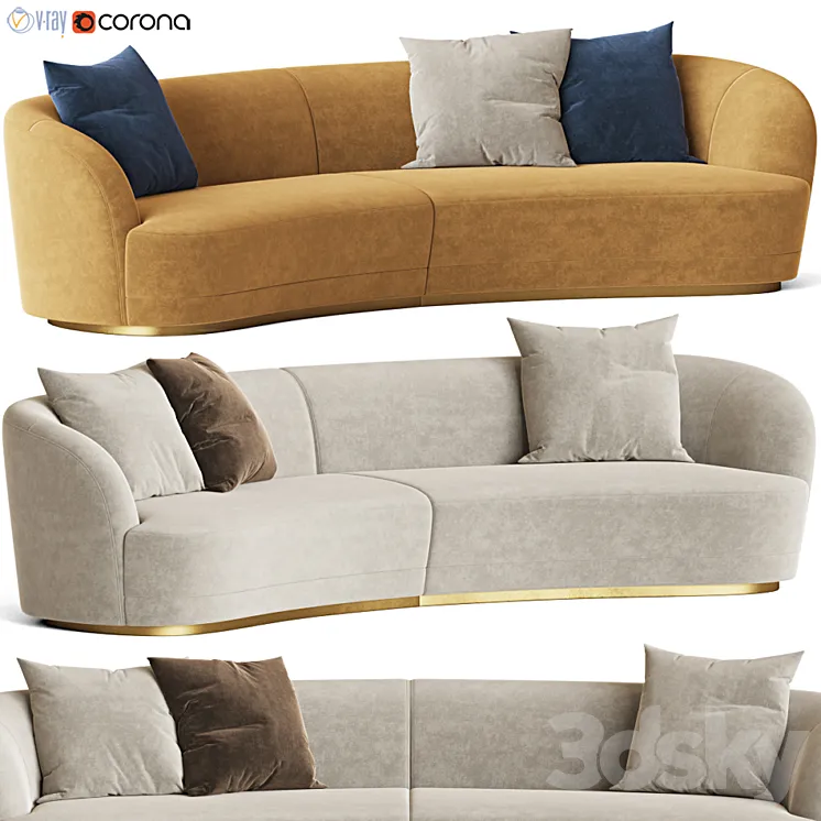 Barbara modular sofa hamiltonconte 3D Model Free Download