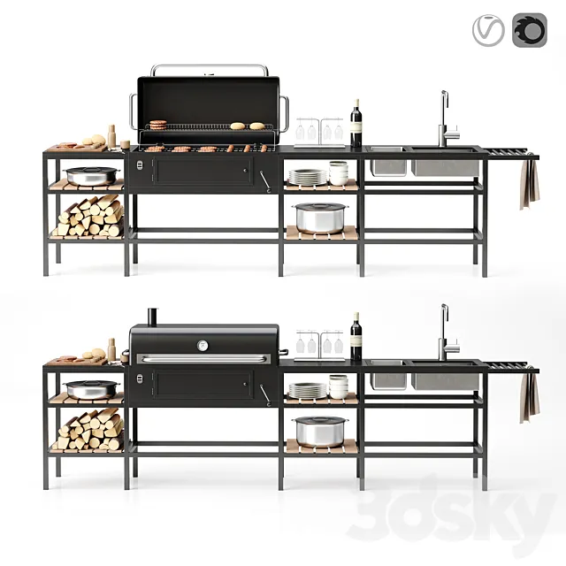 Barbecue 17 3D Model Barbecue 17 3D Model