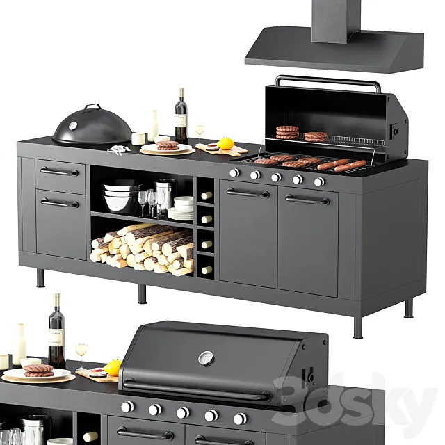 Barbecue 55 3D Model Barbecue 55 3D Model