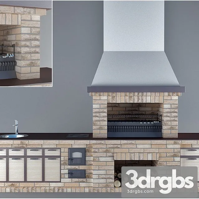 Barbecue For Gazebo 3D Model Download Barbecue For Gazebo 3D Model Download