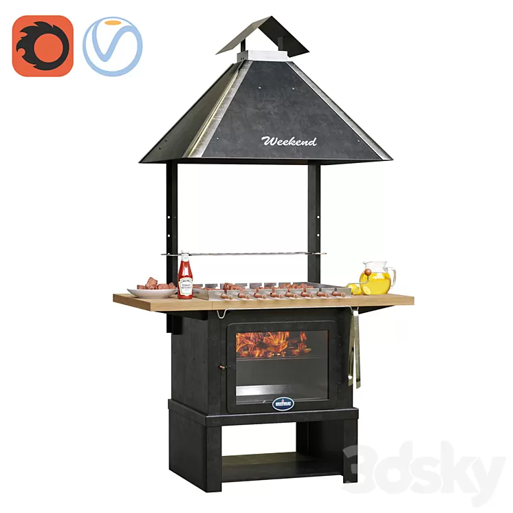 BARBECUE GRILL "WEEKEND" 3D Model BARBECUE GRILL "WEEKEND" 3D Model