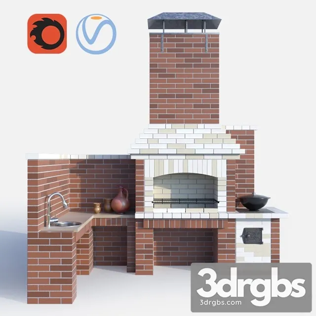 Barbecue Outdoor Brick 3D Model Download Barbecue Outdoor Brick 3D Model Download