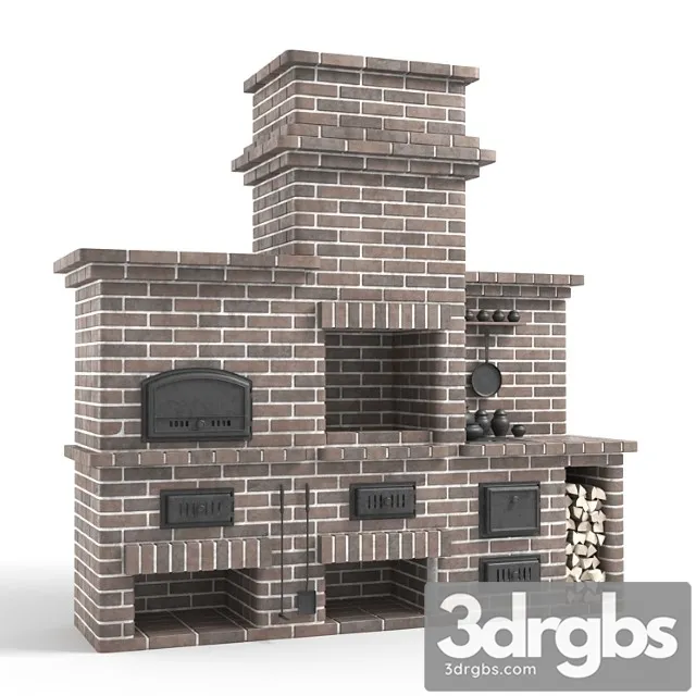 Barbecue Stove Made Of Bricks 3D Model Download Barbecue Stove Made Of Bricks 3D Model Download