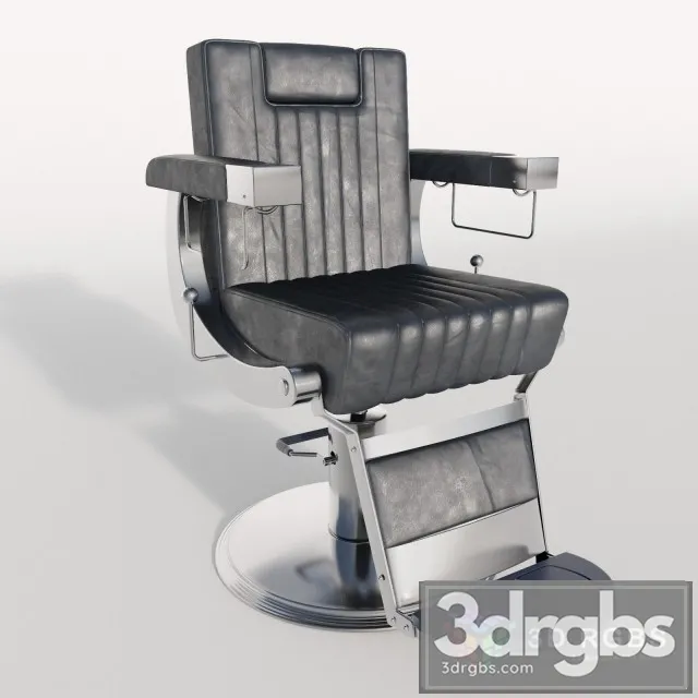 Barber Leather Black Chair 3D Model Download Barber Leather Black Chair 3D Model Download