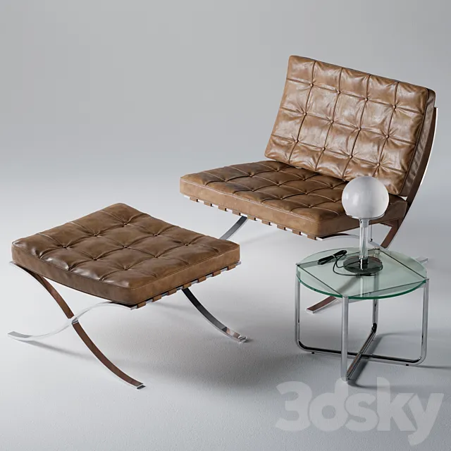 Barcelona | Mies set 3DModel