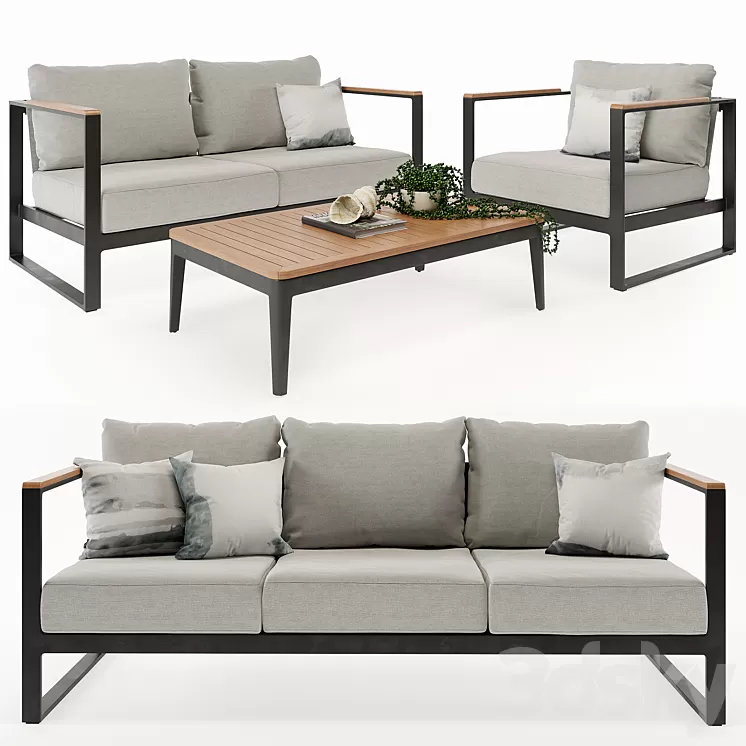 Barcelona Outdoor Sofa 3D Model Barcelona Outdoor Sofa 3D Model