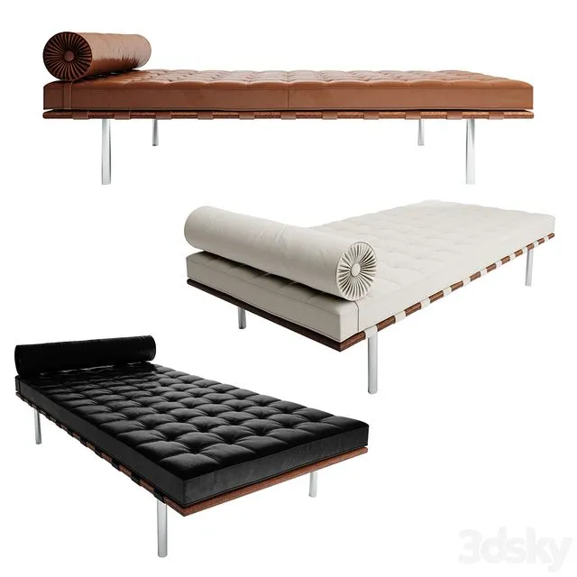 Barcelona_daybed 3D Model Barcelona_daybed 3D Model