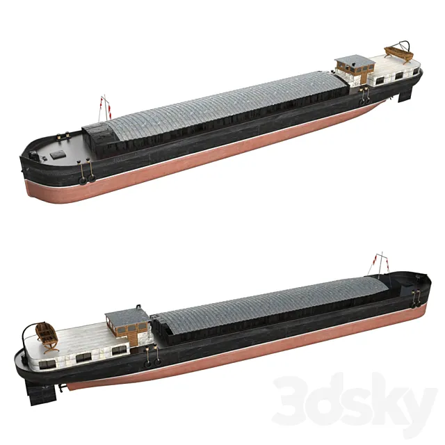 Barge 3D Model