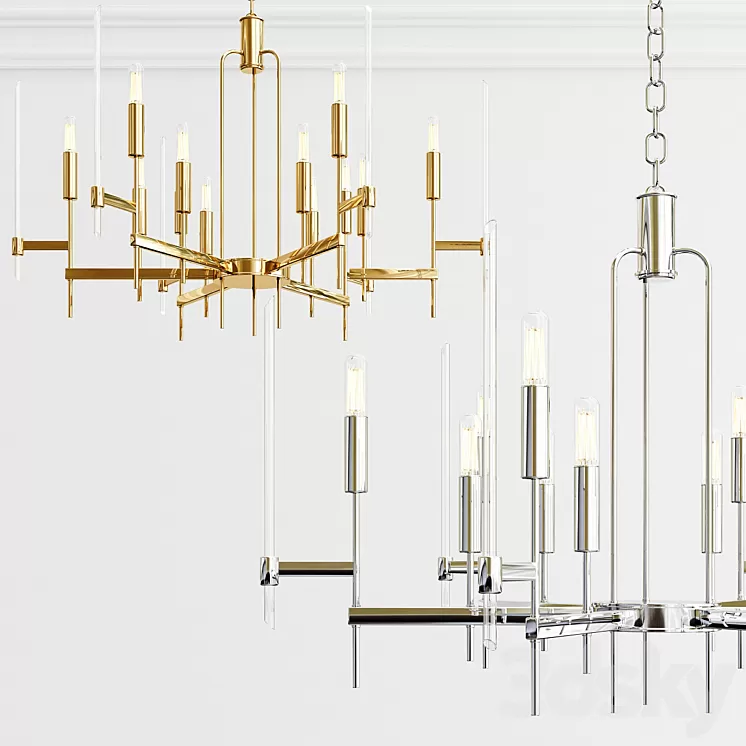 Bari 12 light chandelier 3D Model