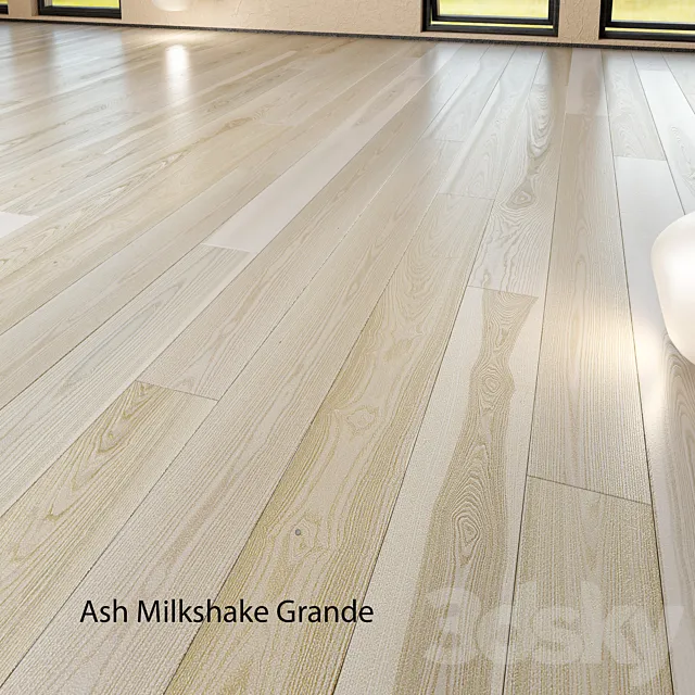Barlinek Floorboard – Pure Line – Ash Milkshake Grande 3D Model
