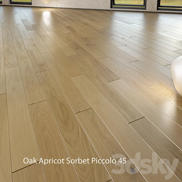 Barlinek Floorboard – Pure Line – Oak Apricot Sorbet Piccolo 3D Model