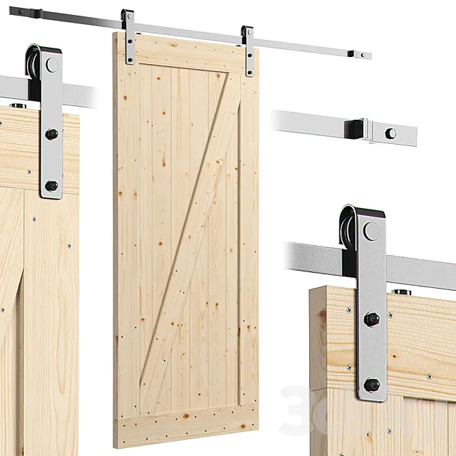 Barn door 2 in 1 3D Model