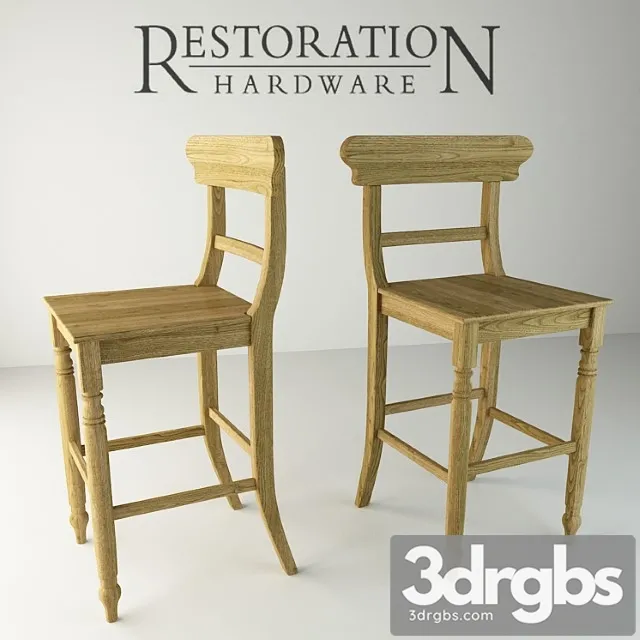 Barnyi Stul 19th C Schoolhouse 3D Model Download