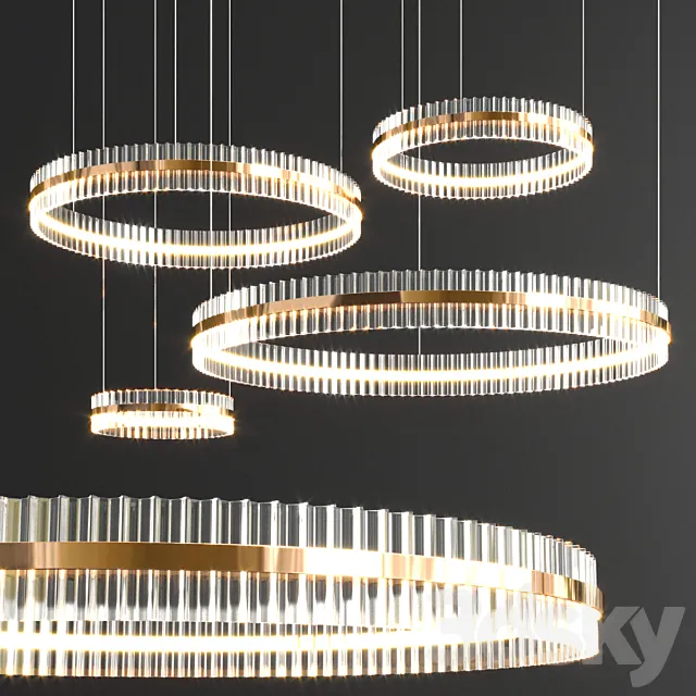 Baroncelli saturno chandelier 3D Model Baroncelli saturno chandelier 3D Model