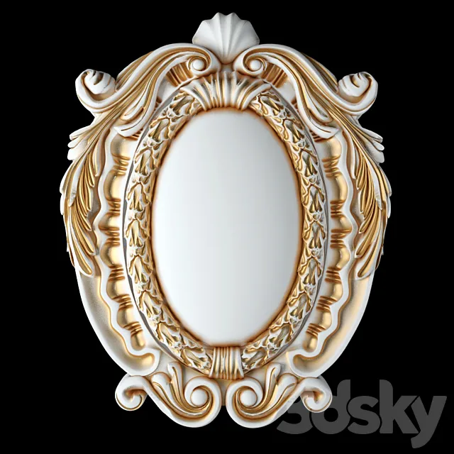 Baroque cartouche 3D Model