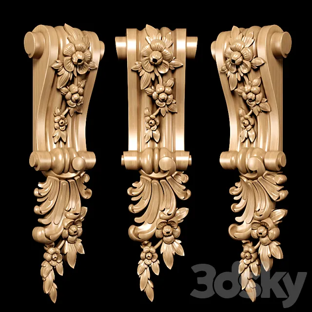 Baroque style bracket model 3D Model Baroque style bracket model 3D Model