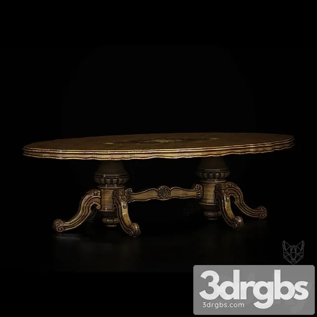 Baroque table 2 3D Model Download