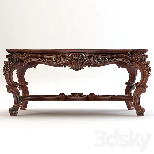 Baroque table 3D Model